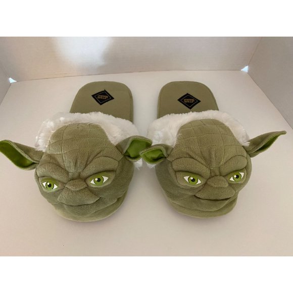 Star Wars 3D Yoda Plush Character Slippers Licensed‎ Lucas Bioworld Slip-Ons - Picture 2 of 13